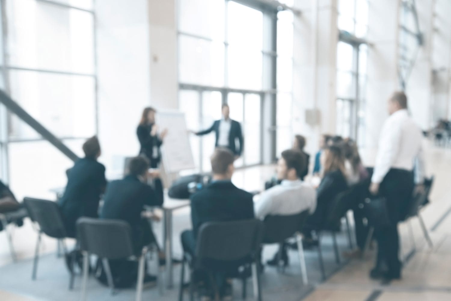 Photograph of a managerial training session conducted by Dr. Ginny Estupinian clinical psychologist and corporate trainer